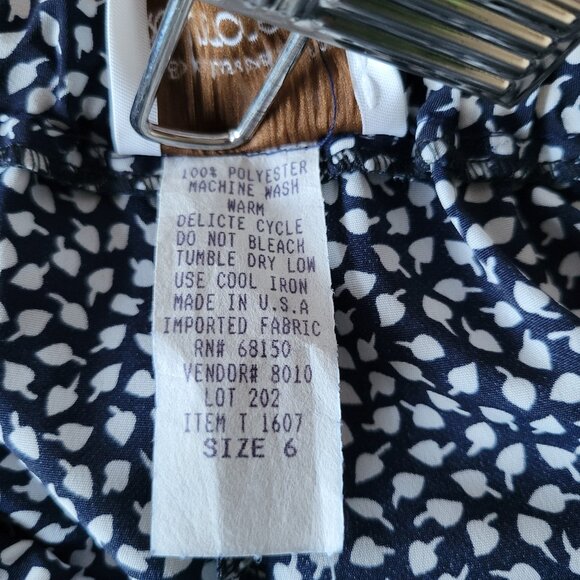 Vintage Brownstone Studio New York, 2pc Pajama Set, Sz 6, Black/White, Like New, - Picture 12 of 15